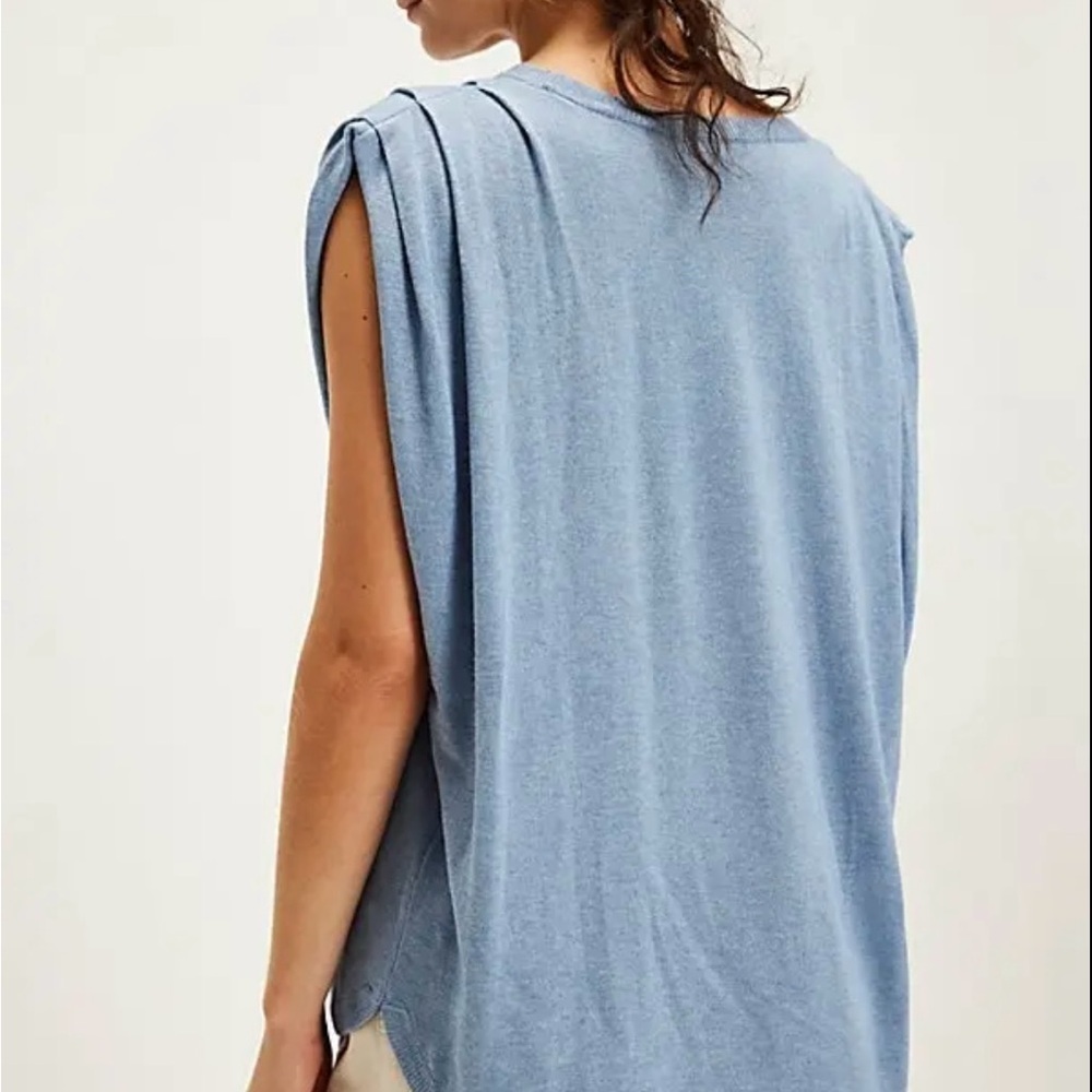Free People Geneva Pullover Mineral Mist S - Picture 3 of 4